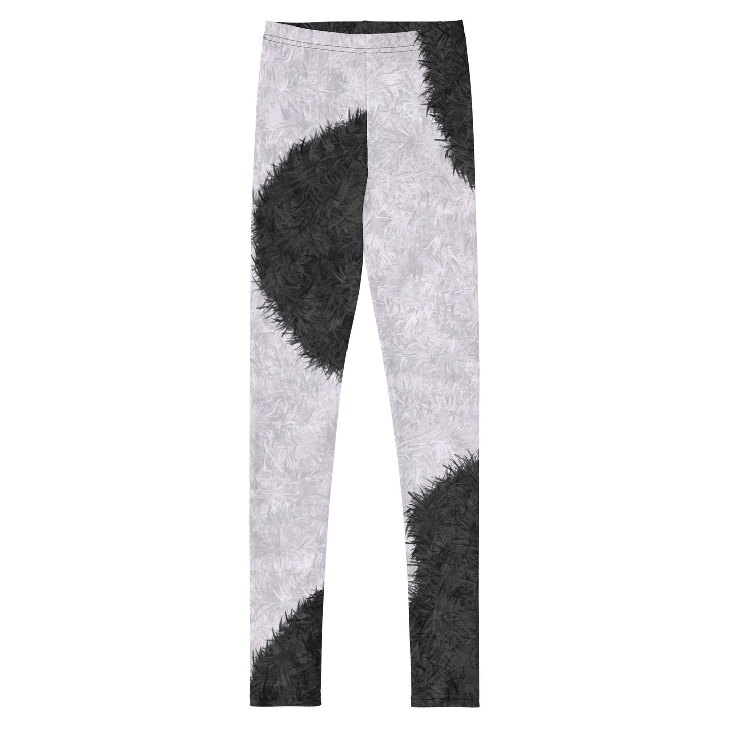 Black and White Fur Print Youth Leggings