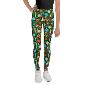 Decorated Tree Youth Leggings