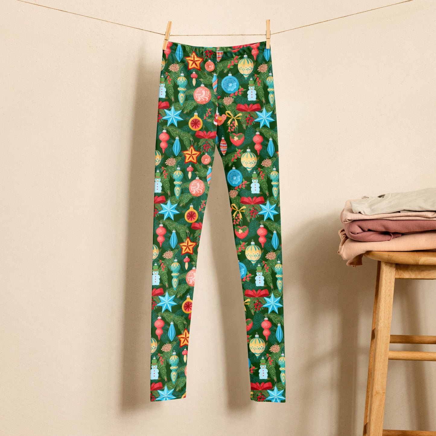 Decorated Tree Youth Leggings