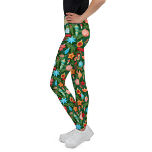 Decorated Tree Youth Leggings