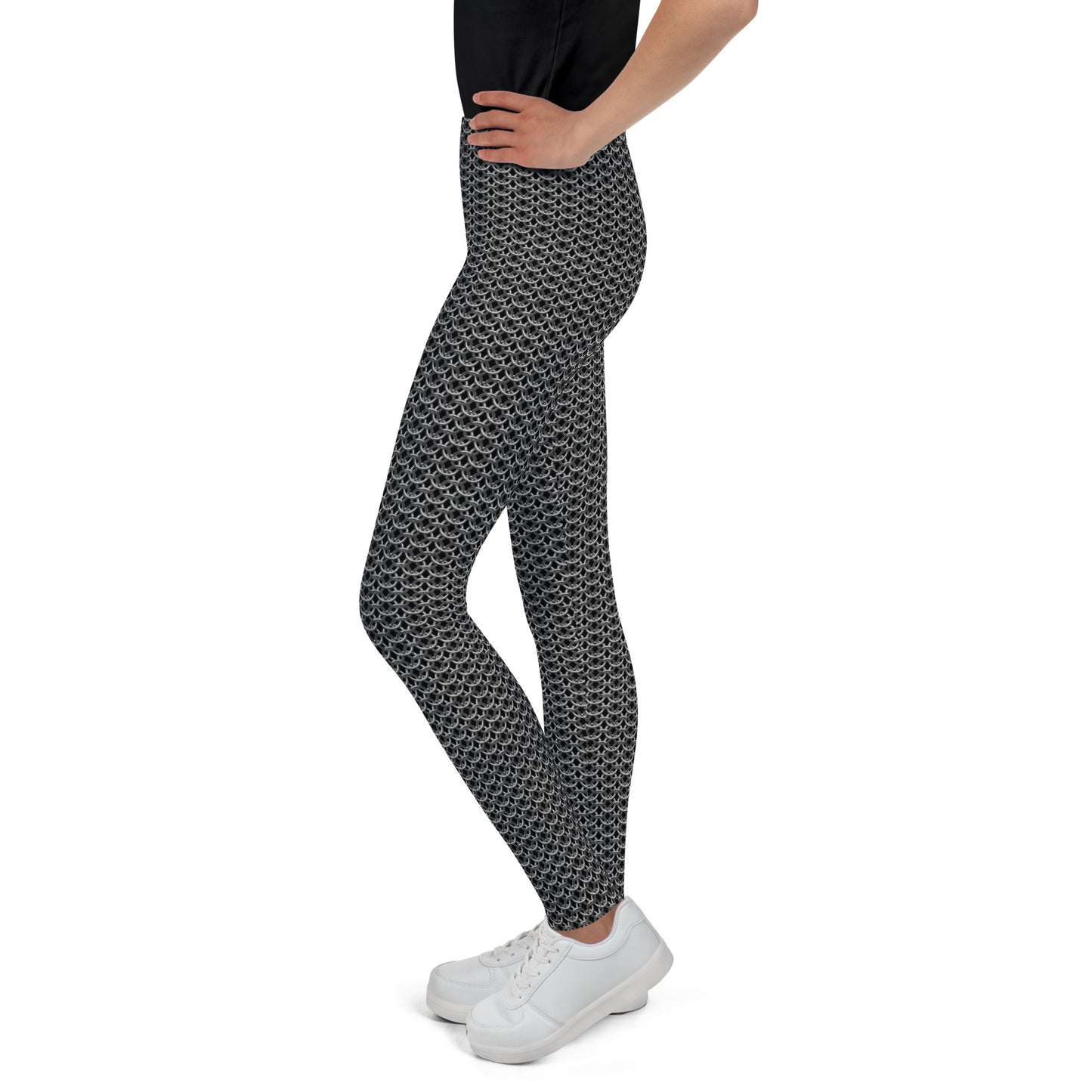 Chain Mail Print Youth Leggings