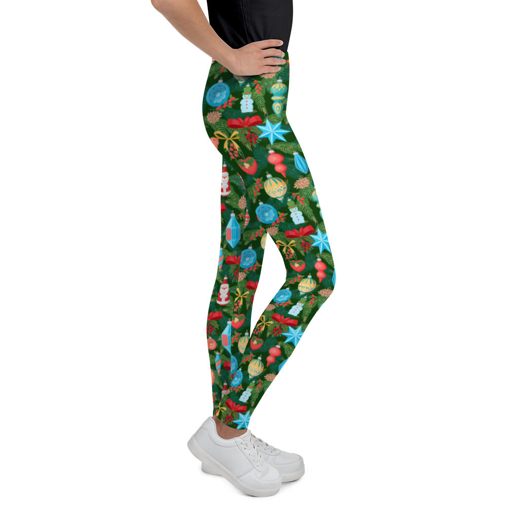 Decorated Tree Youth Leggings