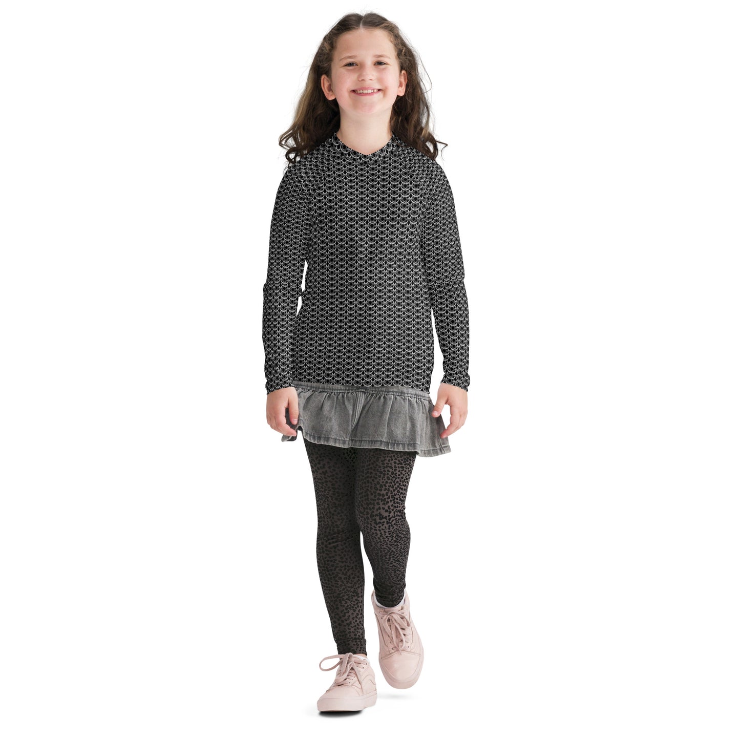 Chain Mail Print Youth Rash Guard