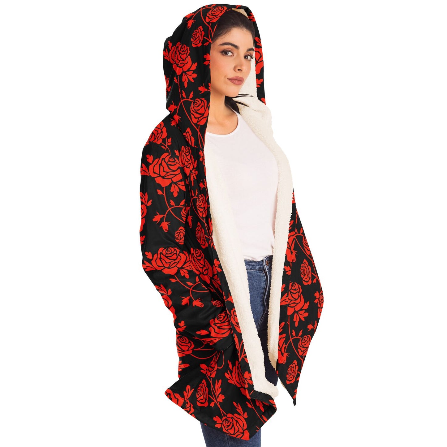 Crimson Rose Microfleece Cloak