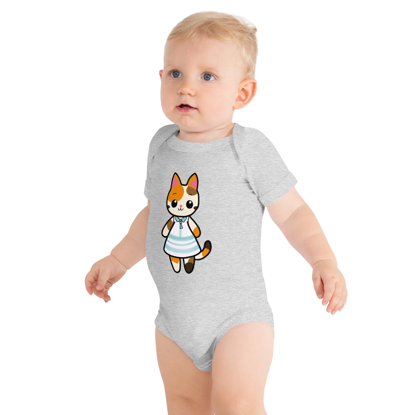 Calico Cat in Sun Dress Baby Short Sleeve One Piece