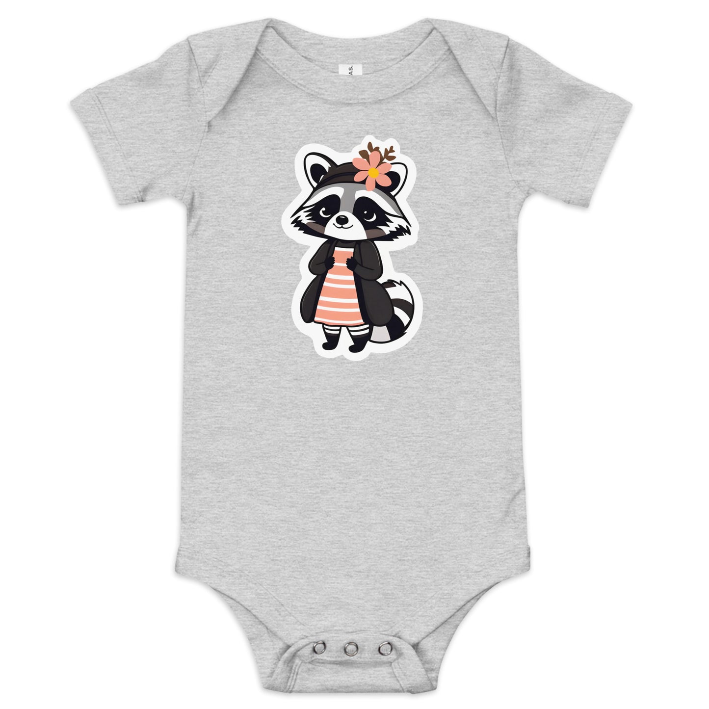 Raccoon Girl Baby Short Sleeve One Piece