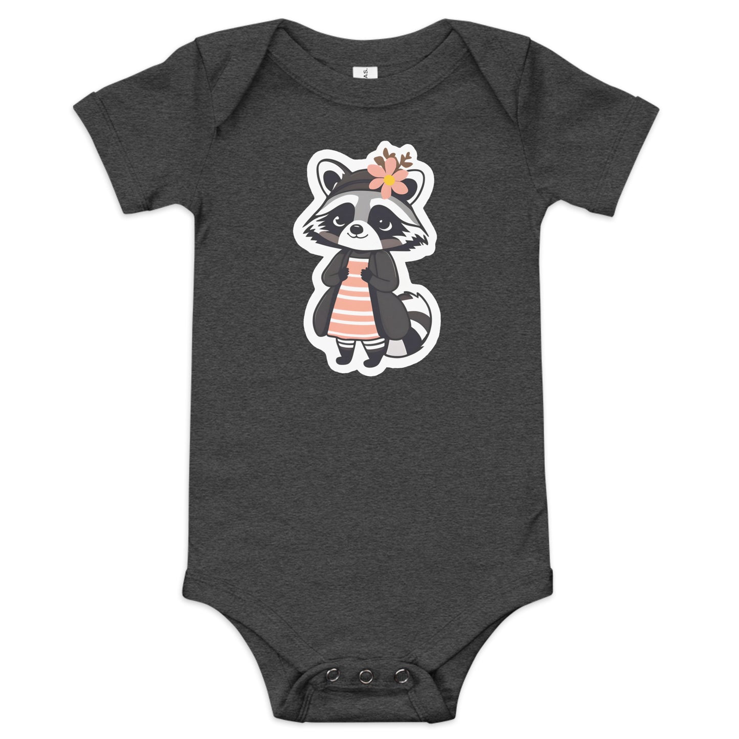 Raccoon Girl Baby Short Sleeve One Piece