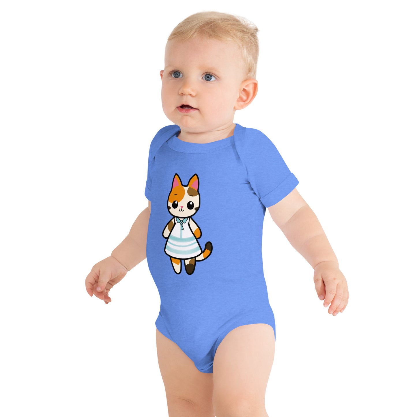 Calico Cat in Sun Dress Baby Short Sleeve One Piece