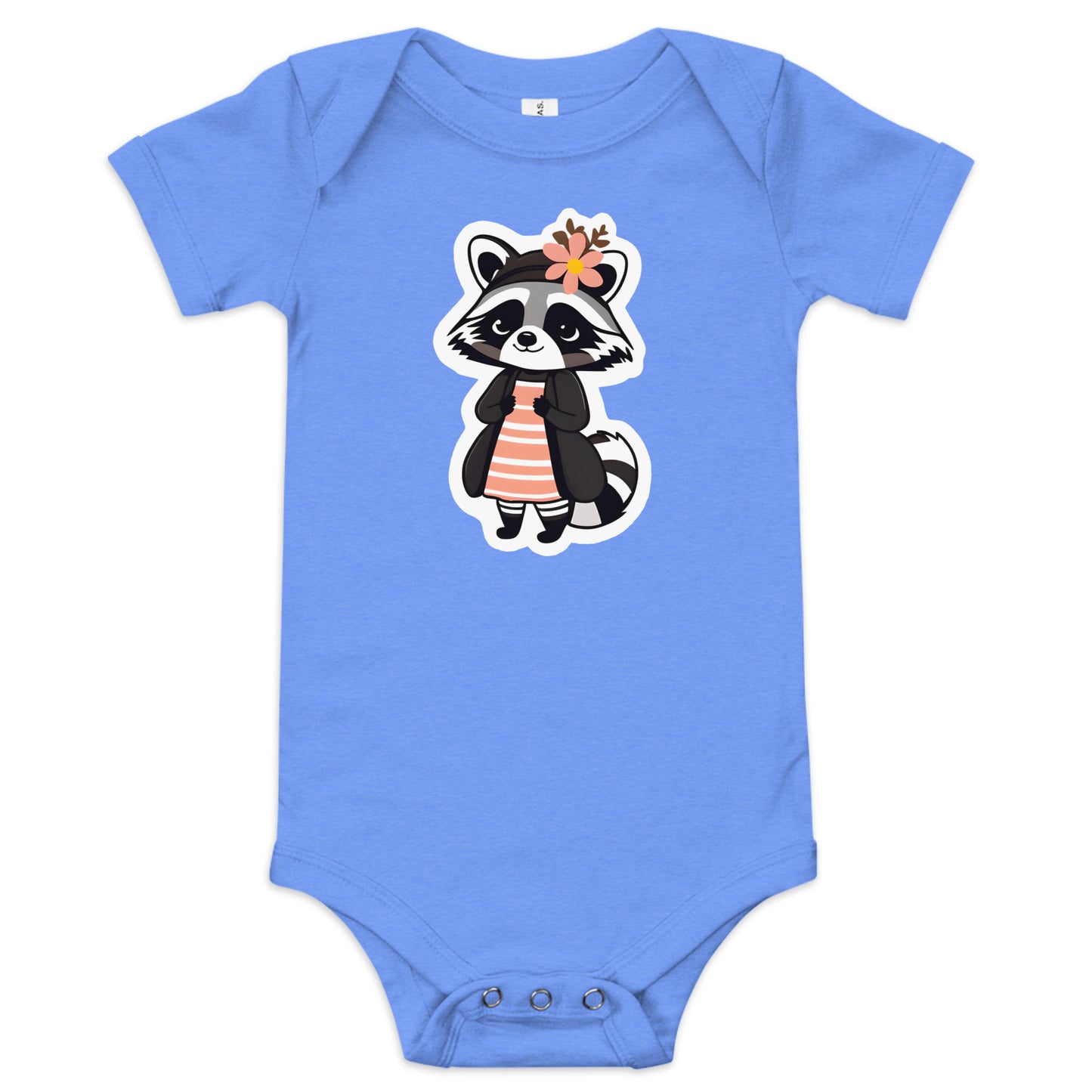 Raccoon Girl Baby Short Sleeve One Piece