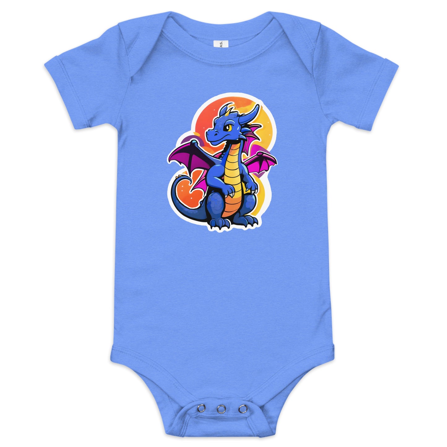 Cute Dragon Baby Short Sleeve One Piece