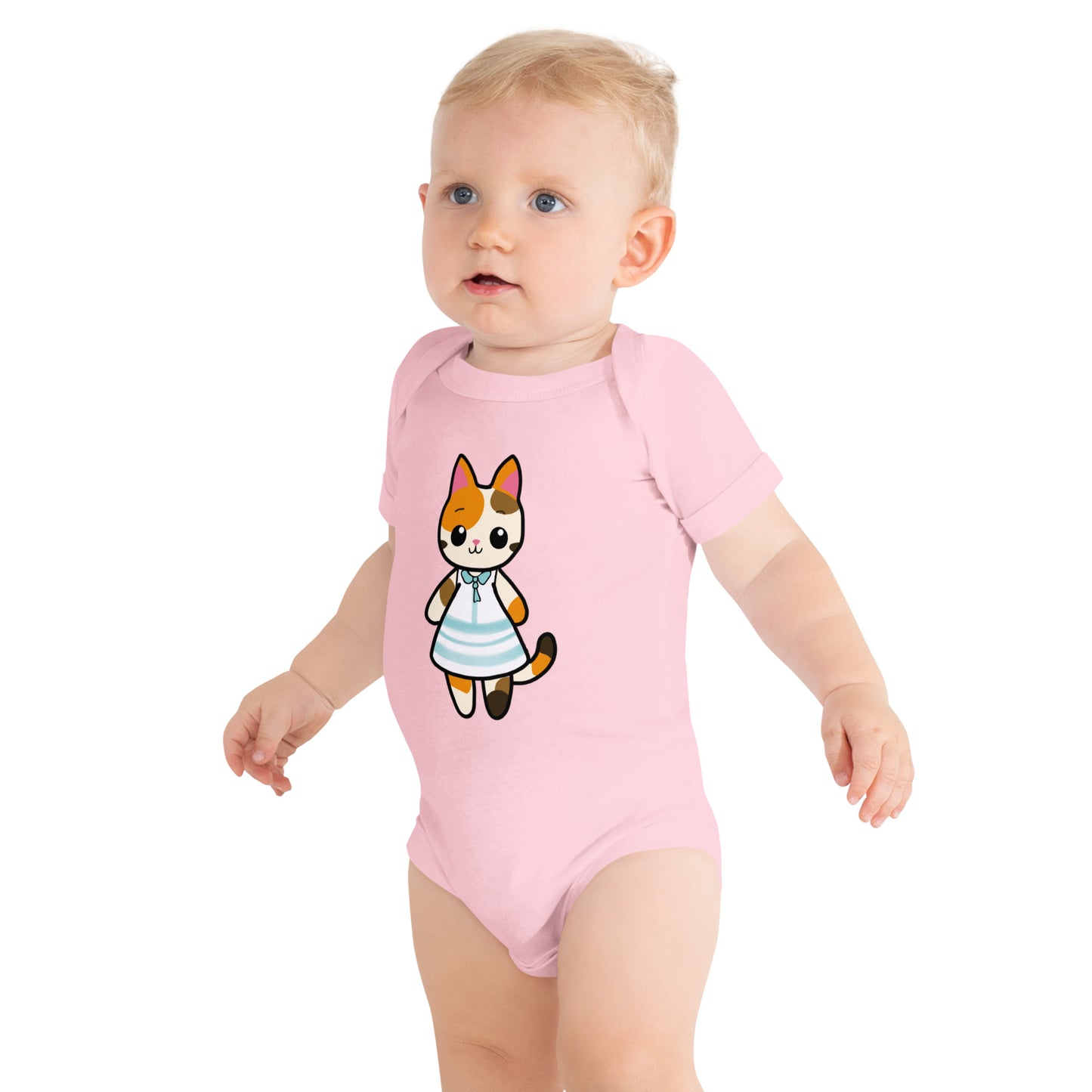 Calico Cat in Sun Dress Baby Short Sleeve One Piece