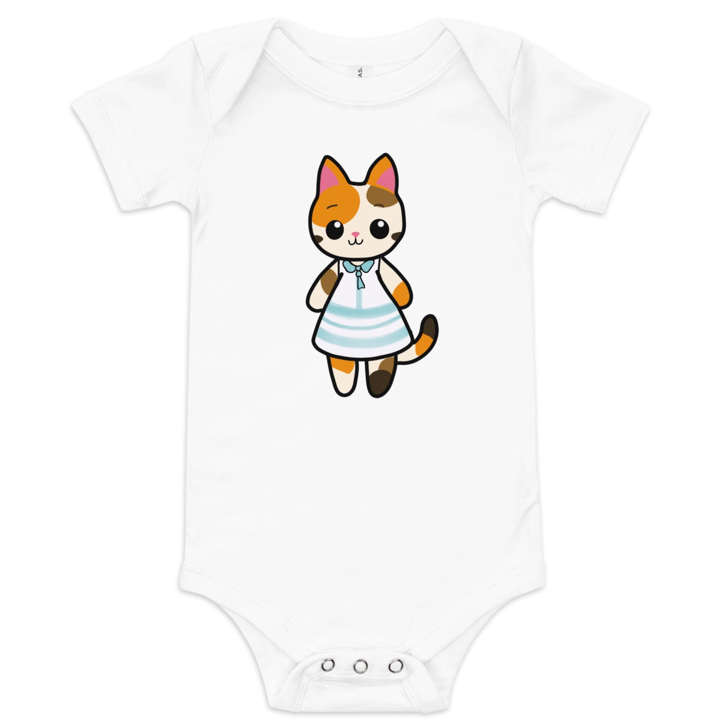 Calico Cat in Sun Dress Baby Short Sleeve One Piece