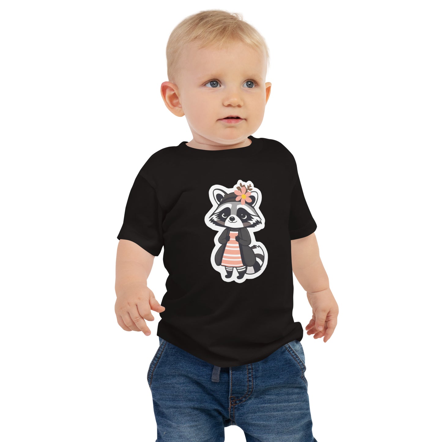 Raccoon Girl Baby Jersey Short Sleeve Tee