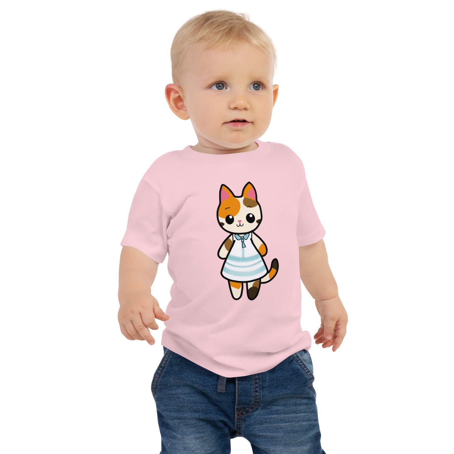 Calico Cat in a Sun Dress Baby Jersey Short Sleeve Tee