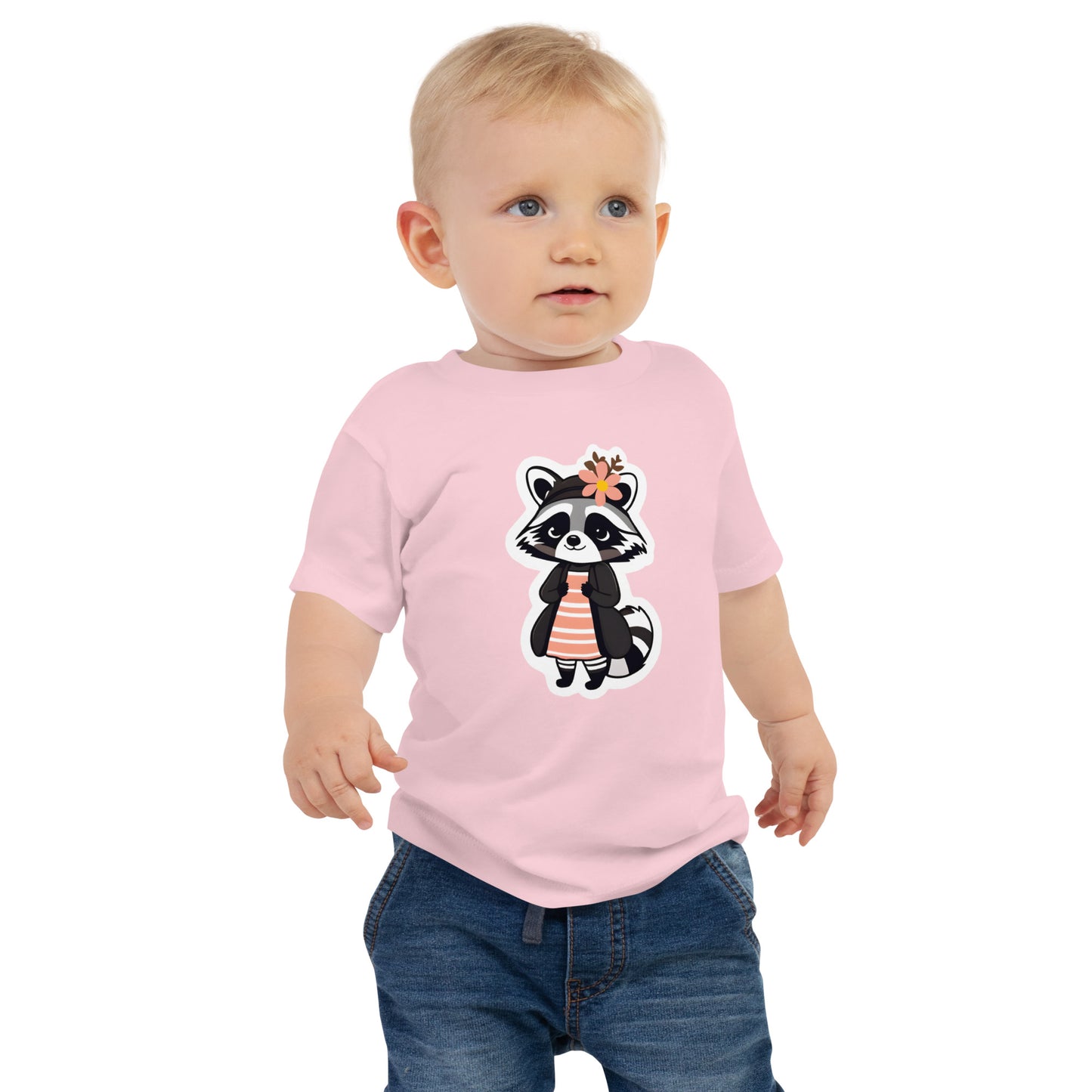 Raccoon Girl Baby Jersey Short Sleeve Tee