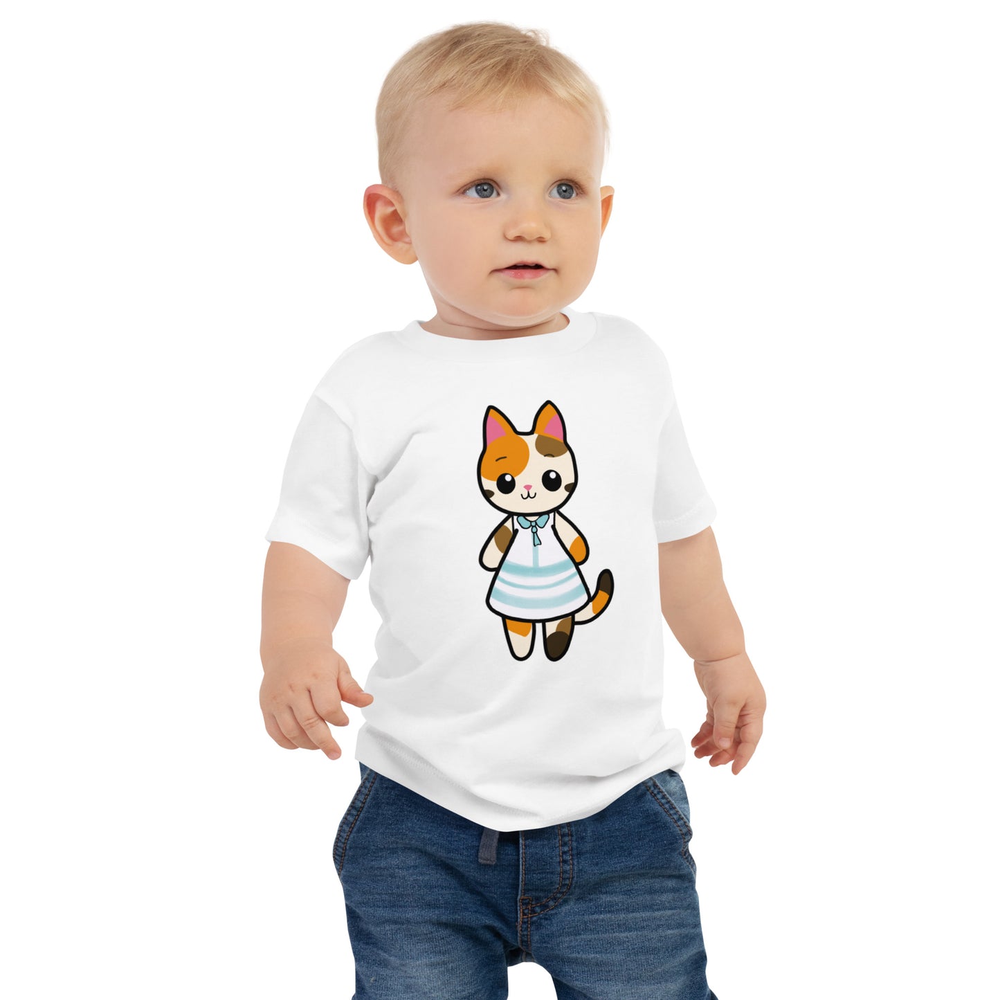 Calico Cat in a Sun Dress Baby Jersey Short Sleeve Tee