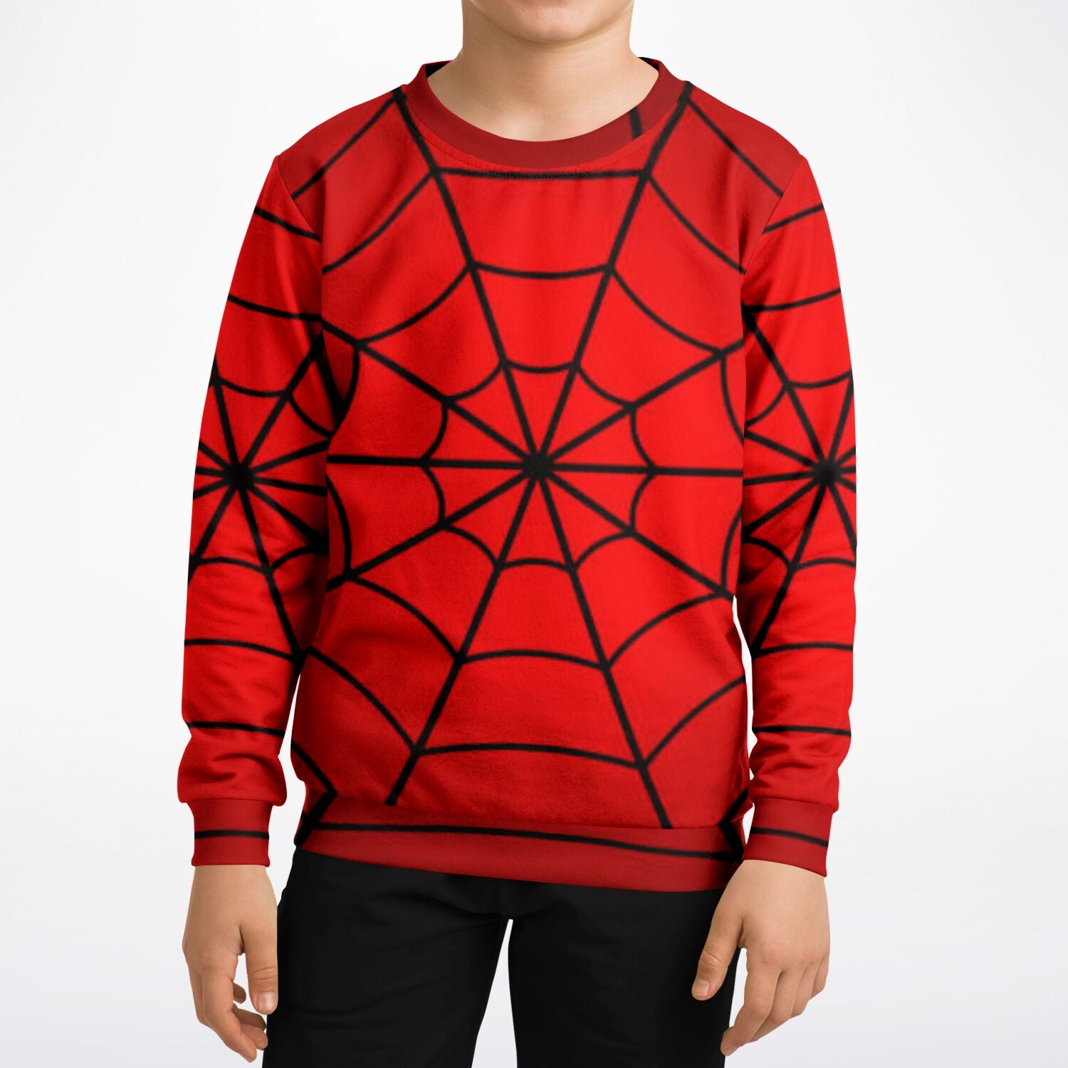 Crimson Spider Web Kids/Youth Sweatshirt
