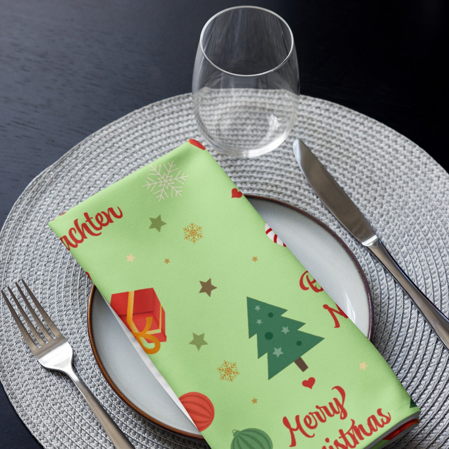 Merry Christmas Cloth Napkin Set