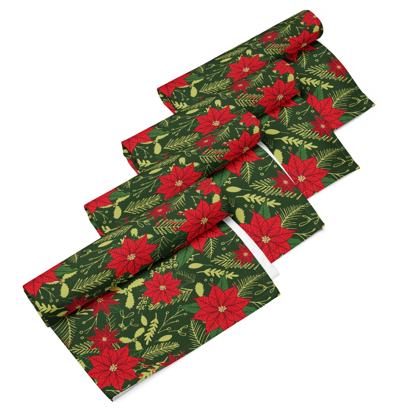 Christmas Poinsettia Cloth Napkin Set