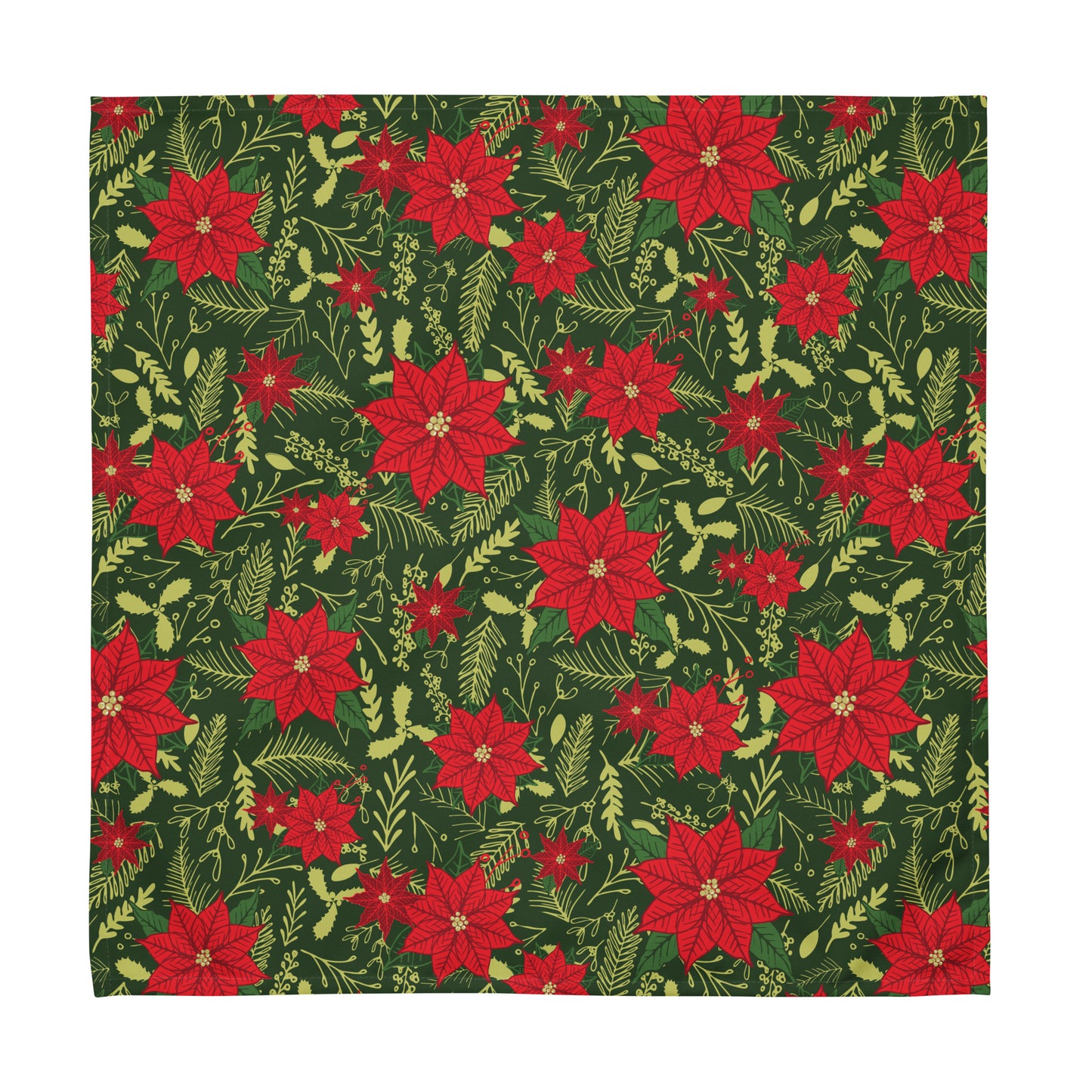 Christmas Poinsettia Cloth Napkin Set