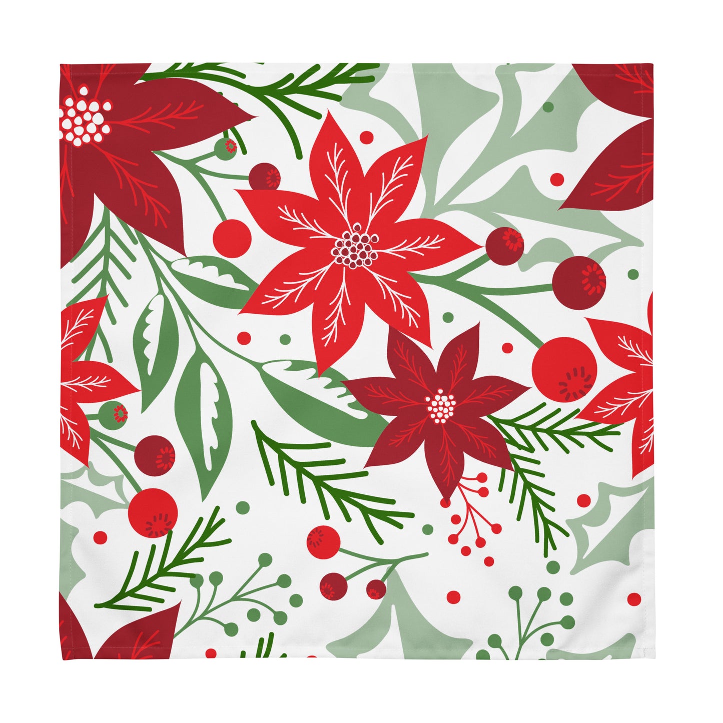 Modern Poinsettia Cloth Napkin Set