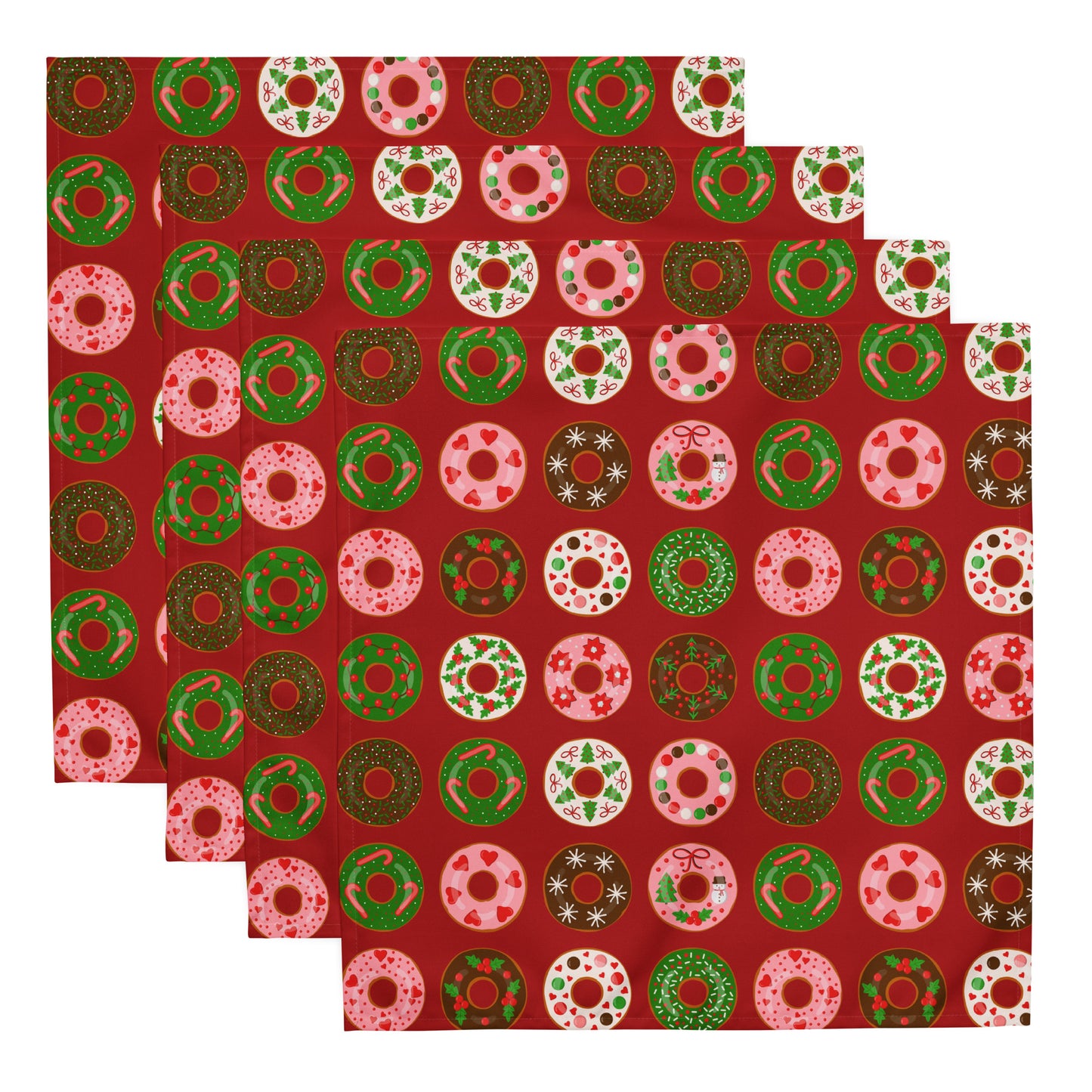 Christmas Donuts Cloth Napkin Set