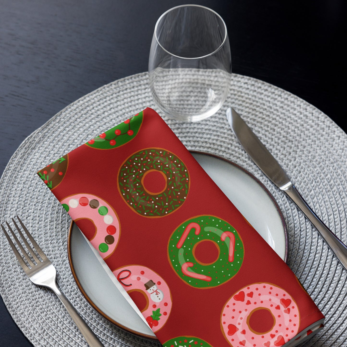 Christmas Donuts Cloth Napkin Set