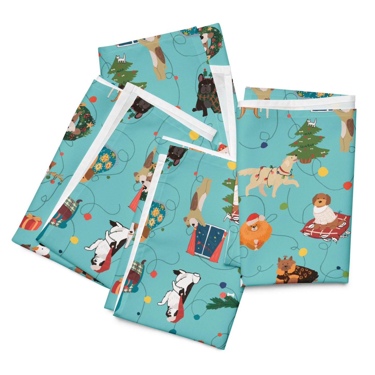 Festive Dogs Cloth Napkin Set