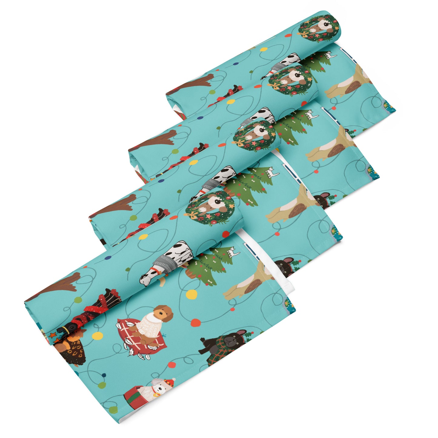 Festive Dogs Cloth Napkin Set