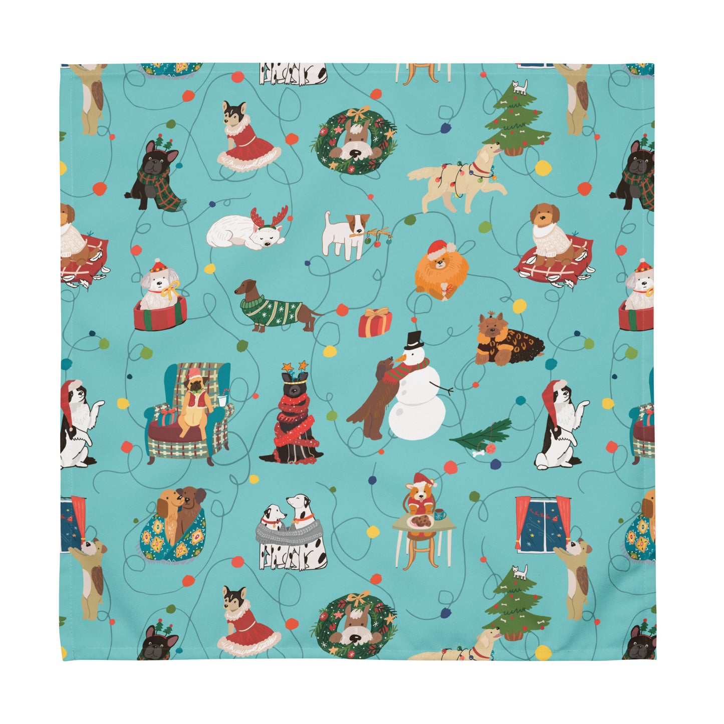 Festive Dogs Cloth Napkin Set