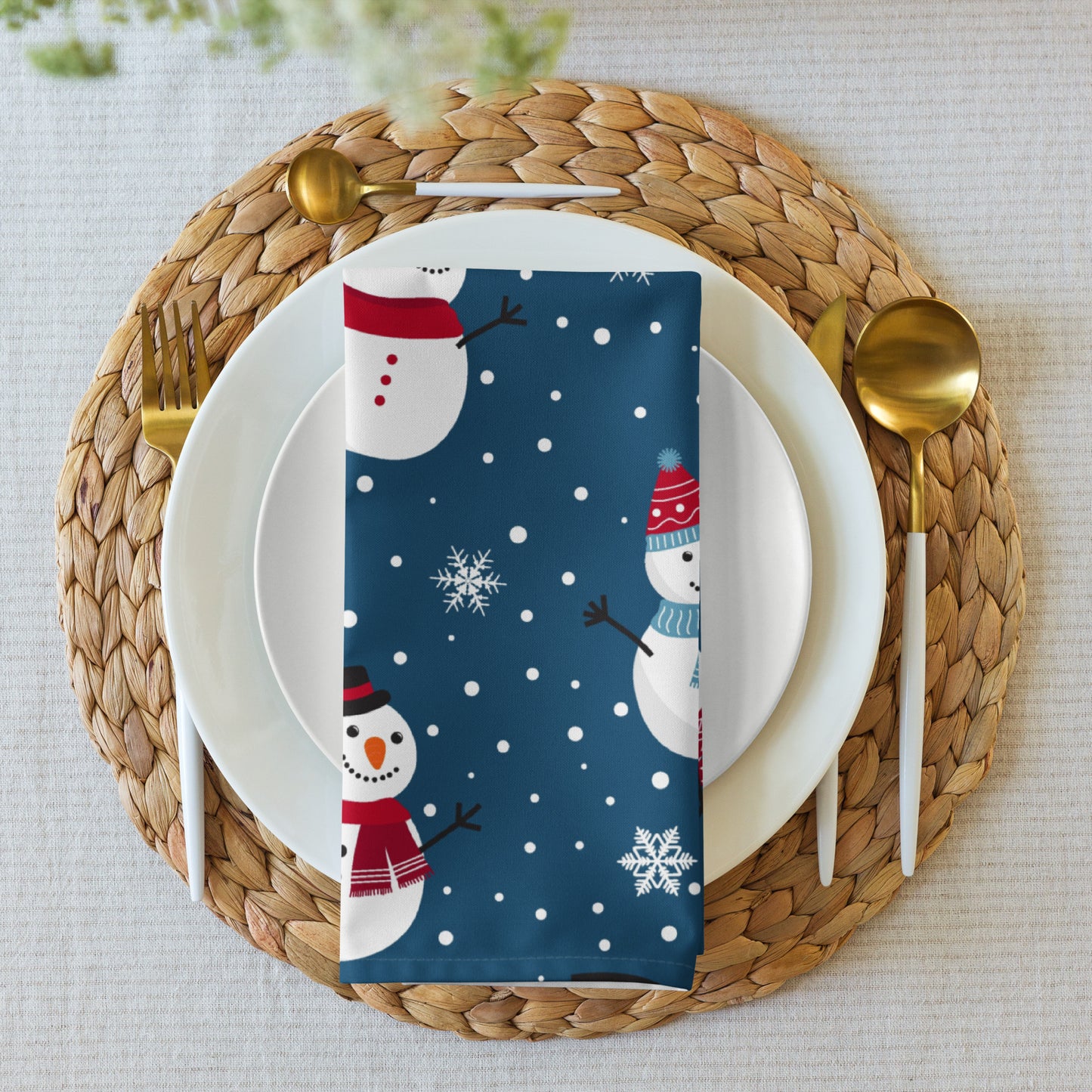 Snowmen Cloth Napkin Set