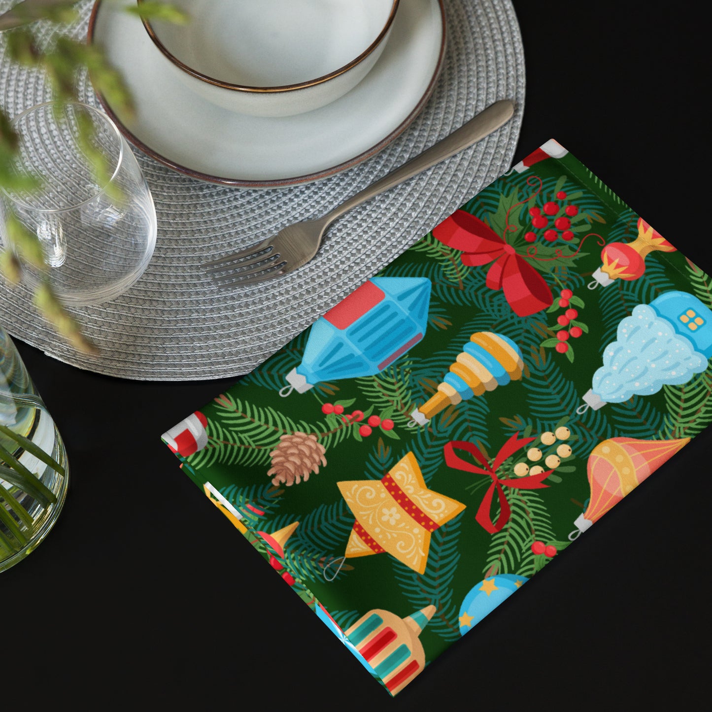 Decorated Tree Cloth Napkin Set