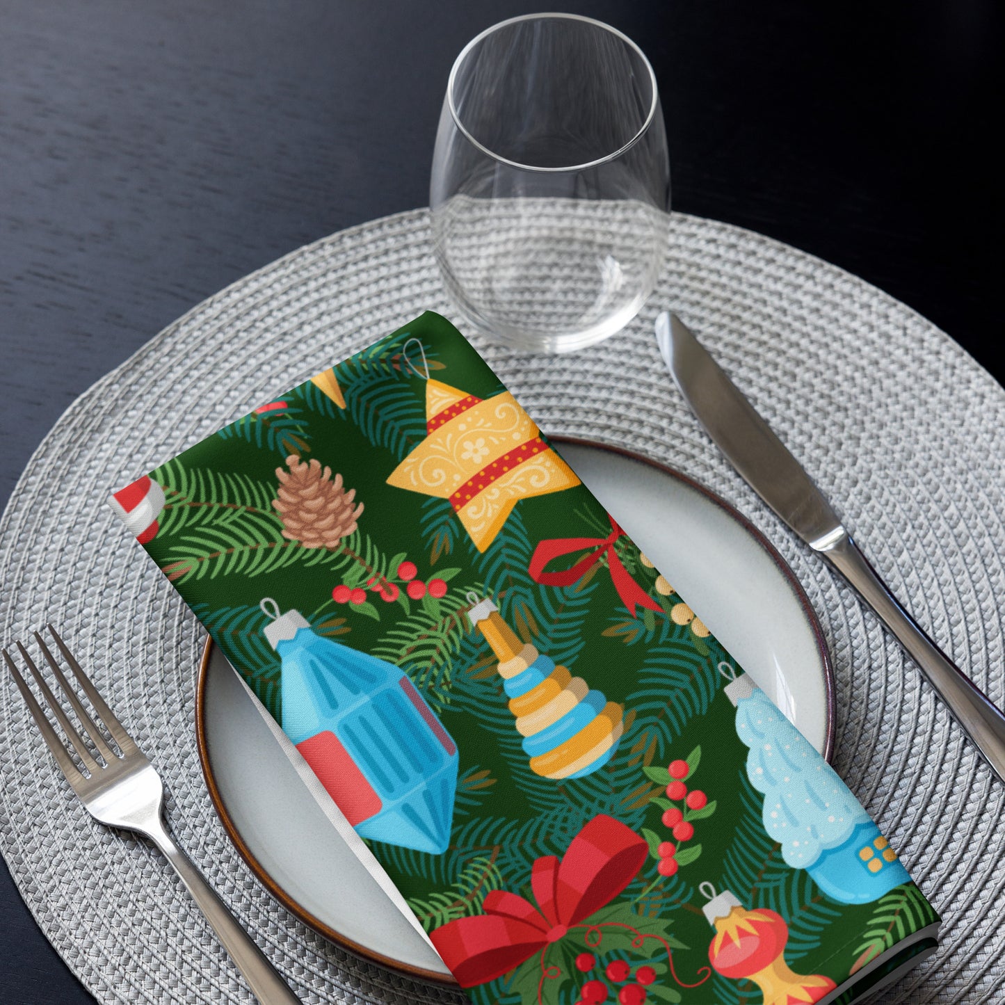 Decorated Tree Cloth Napkin Set