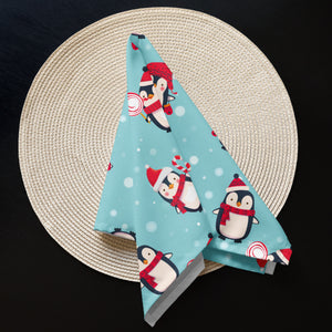 Cute Penguins Cloth Napkin Set