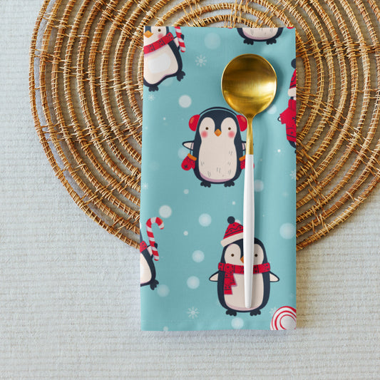 Cute Penguins Cloth Napkin Set