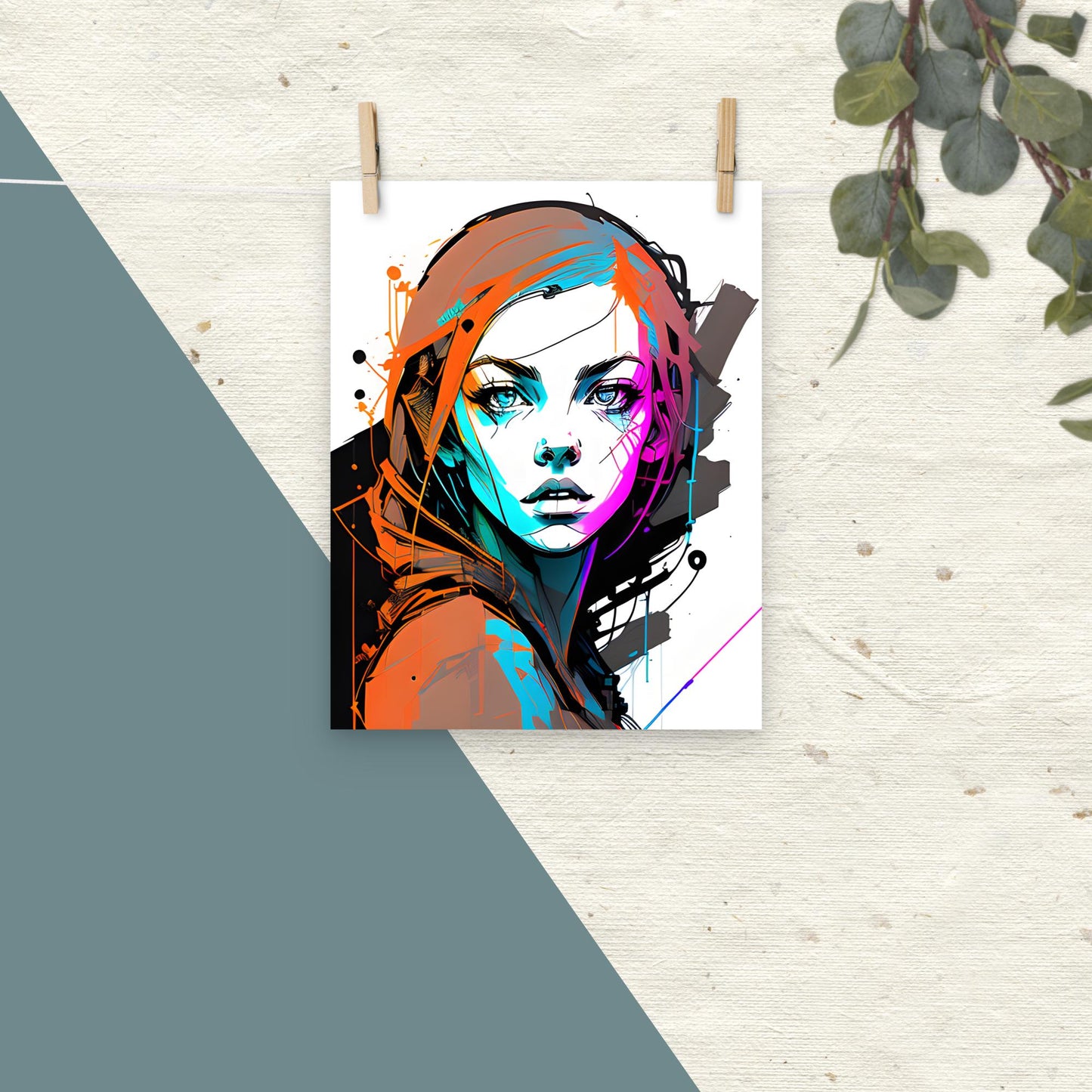 Graffiti Girl Photo Paper Poster