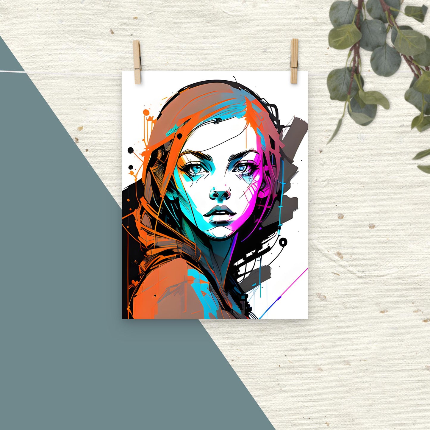 Graffiti Girl Photo Paper Poster