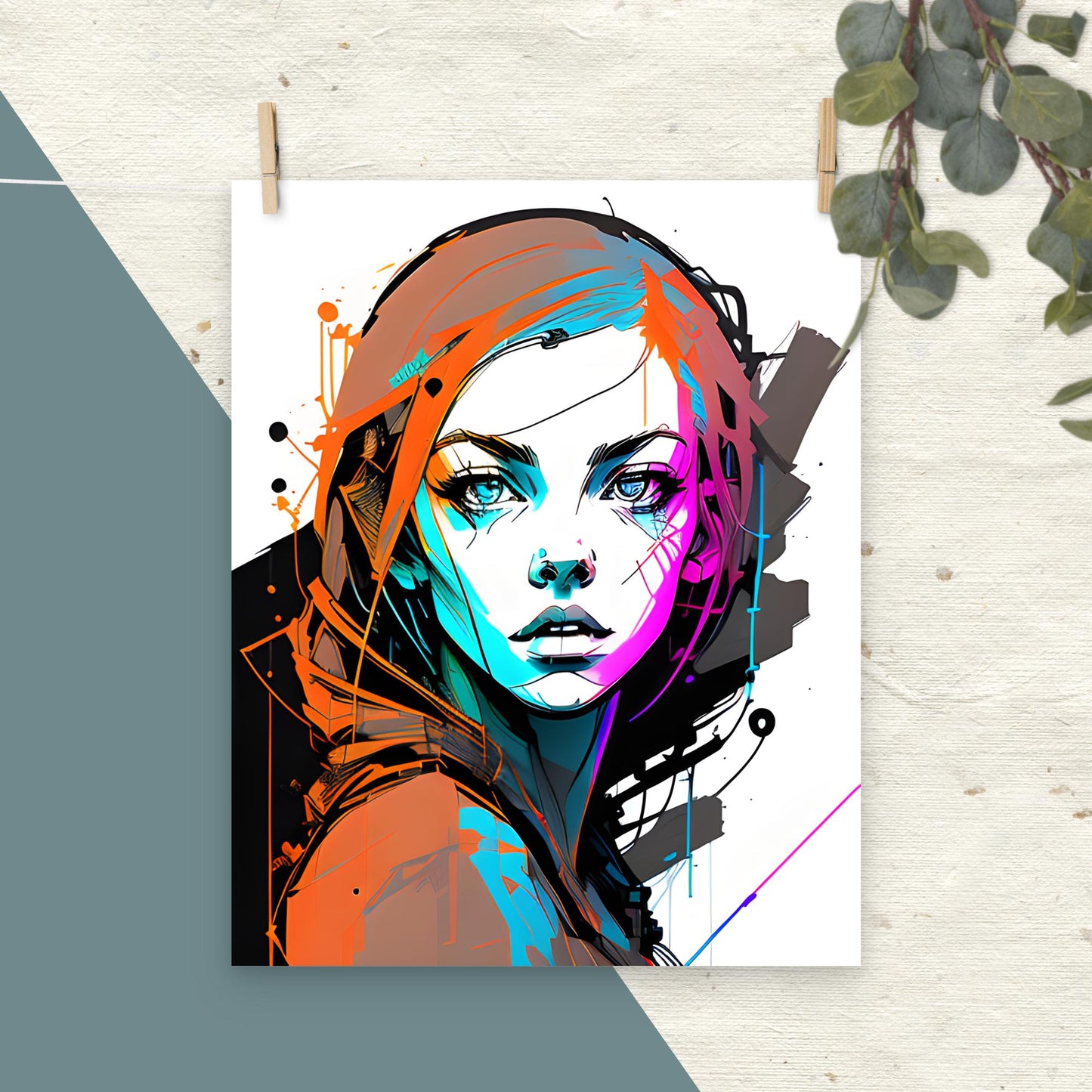 Graffiti Girl Photo Paper Poster