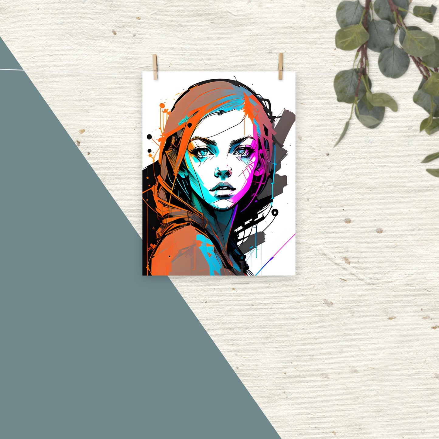 Graffiti Girl Photo Paper Poster