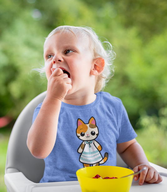 Calico Cat in a Sun Dress Toddler Short Sleeve Tee