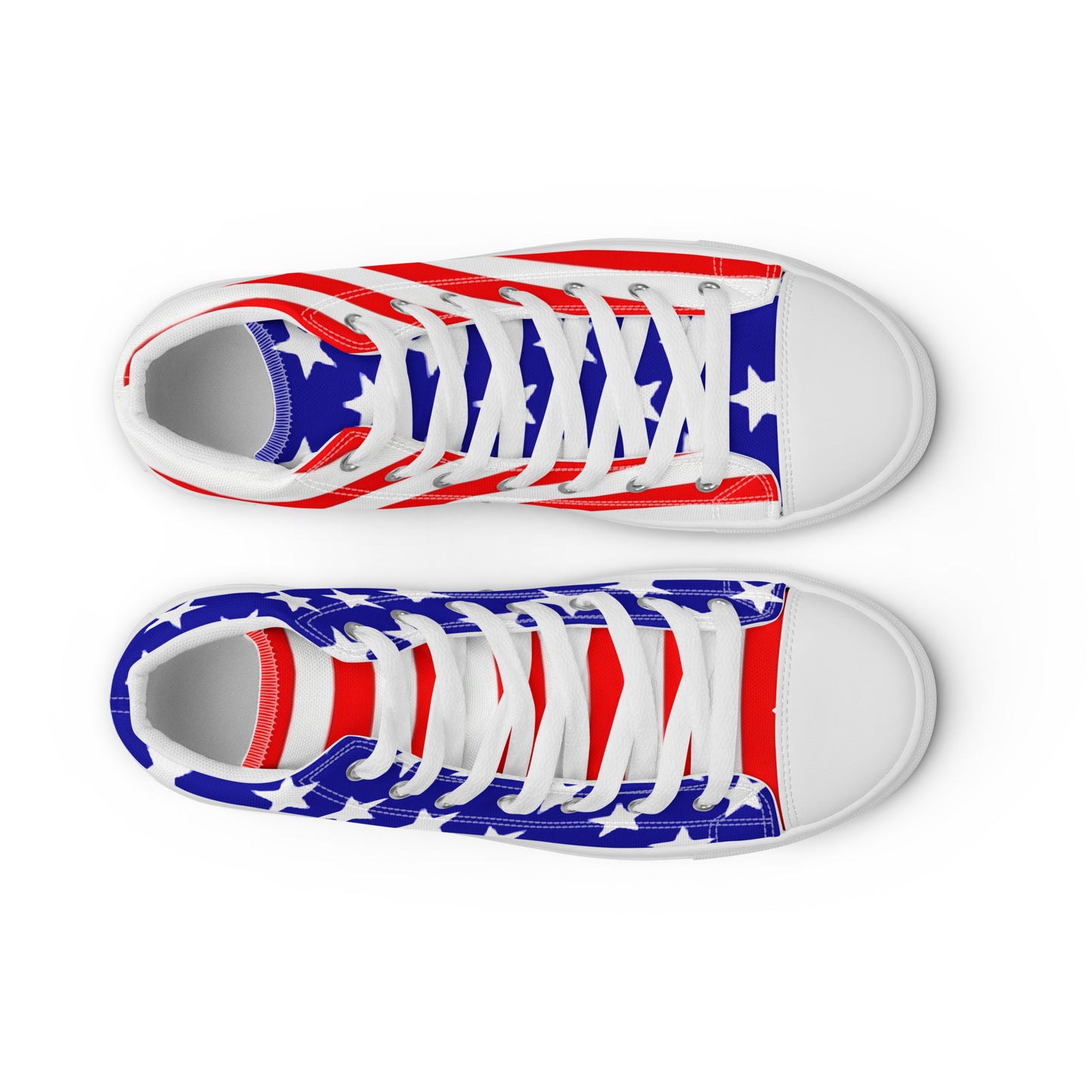 Stars and Stripes Men’s High Top Canvas Shoes