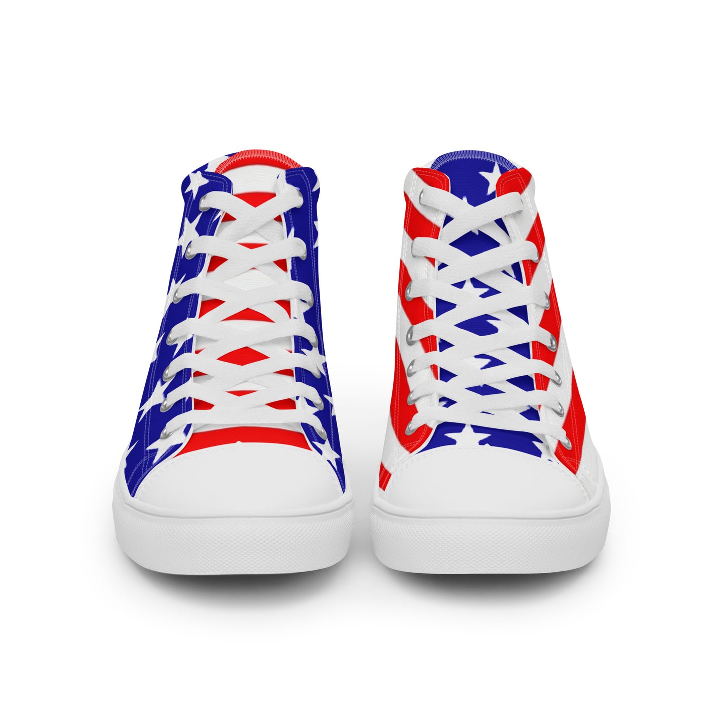 Stars and Stripes Men’s High Top Canvas Shoes