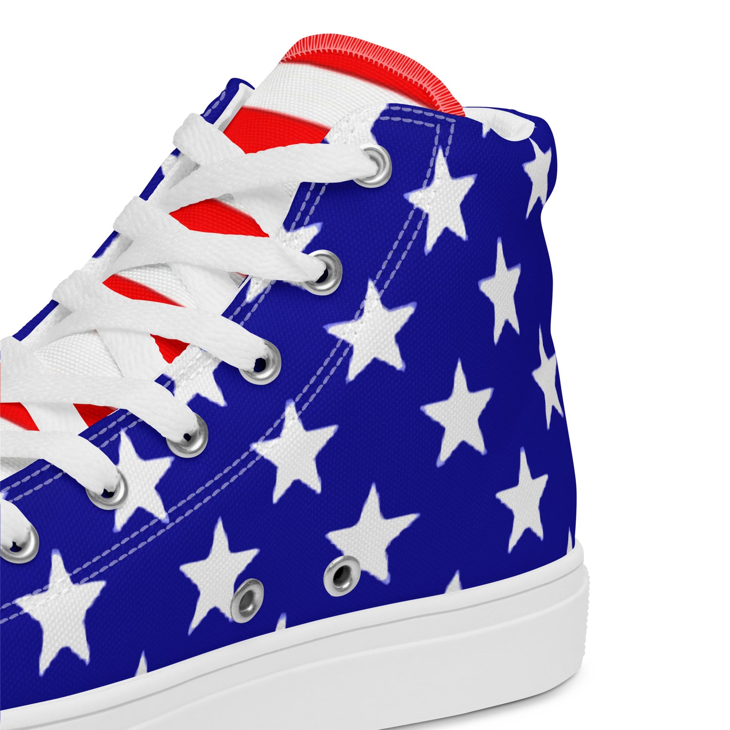 Stars and Stripes Men’s High Top Canvas Shoes