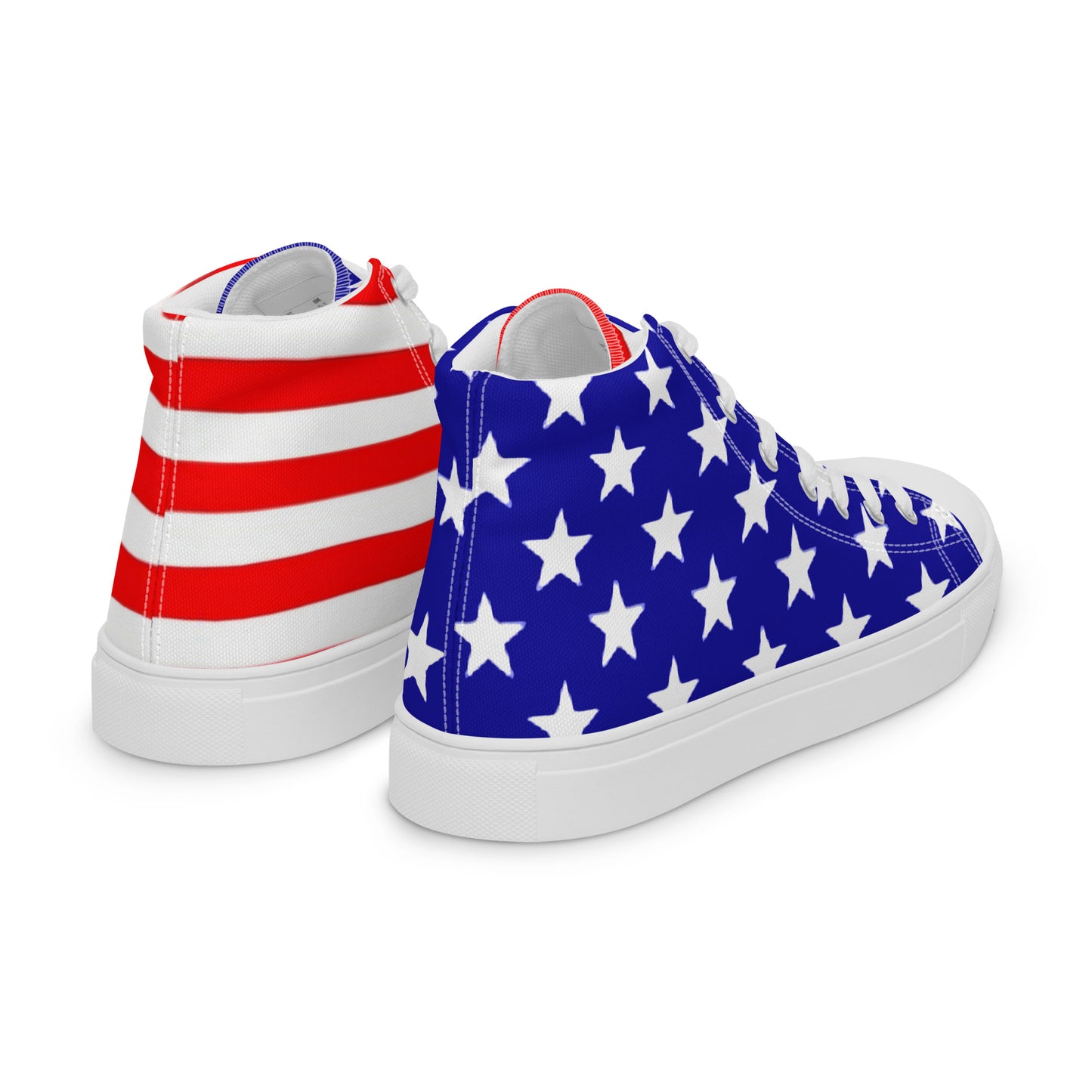 Stars and Stripes Men’s High Top Canvas Shoes