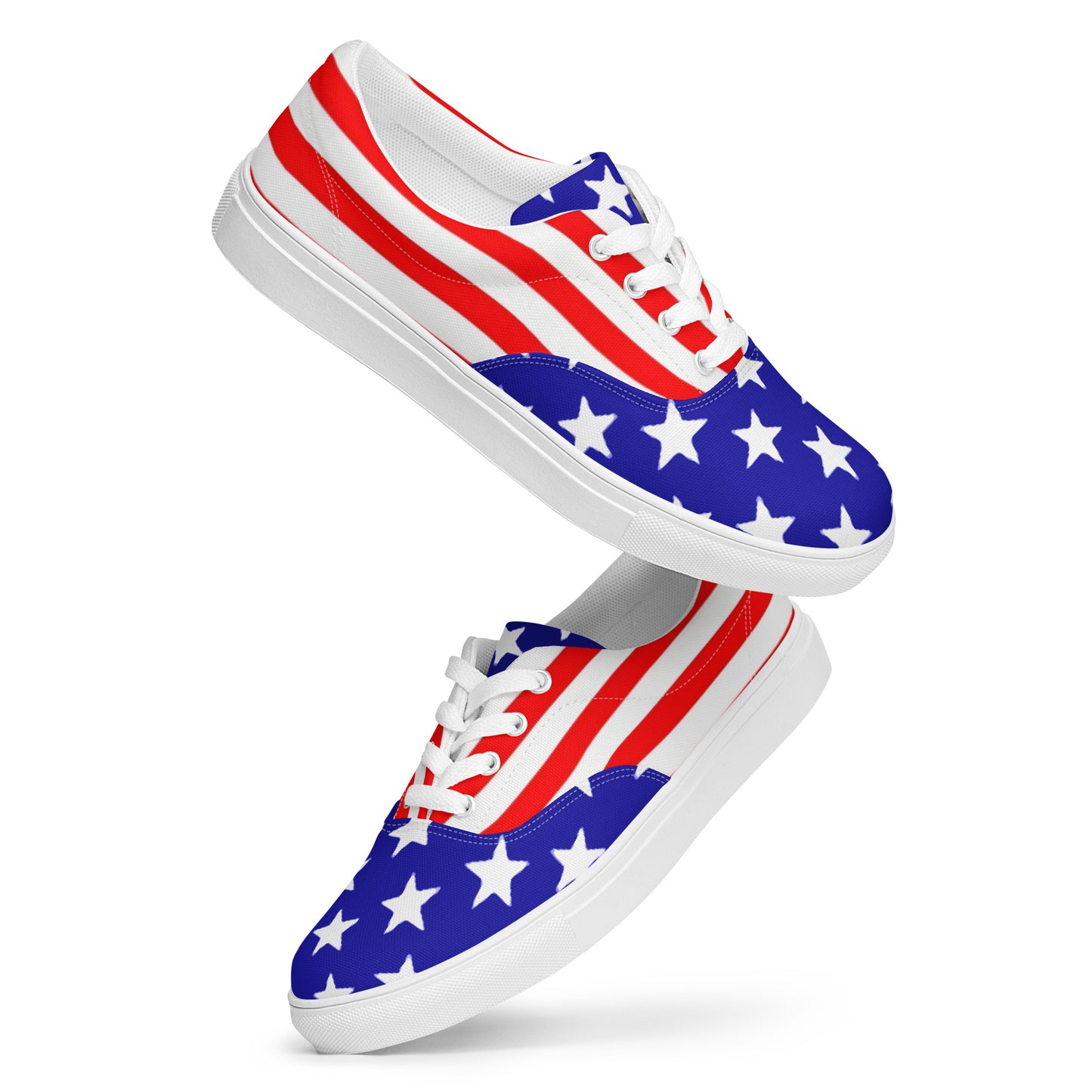 Stars and Stripes Men’s Lace-up Canvas Shoes