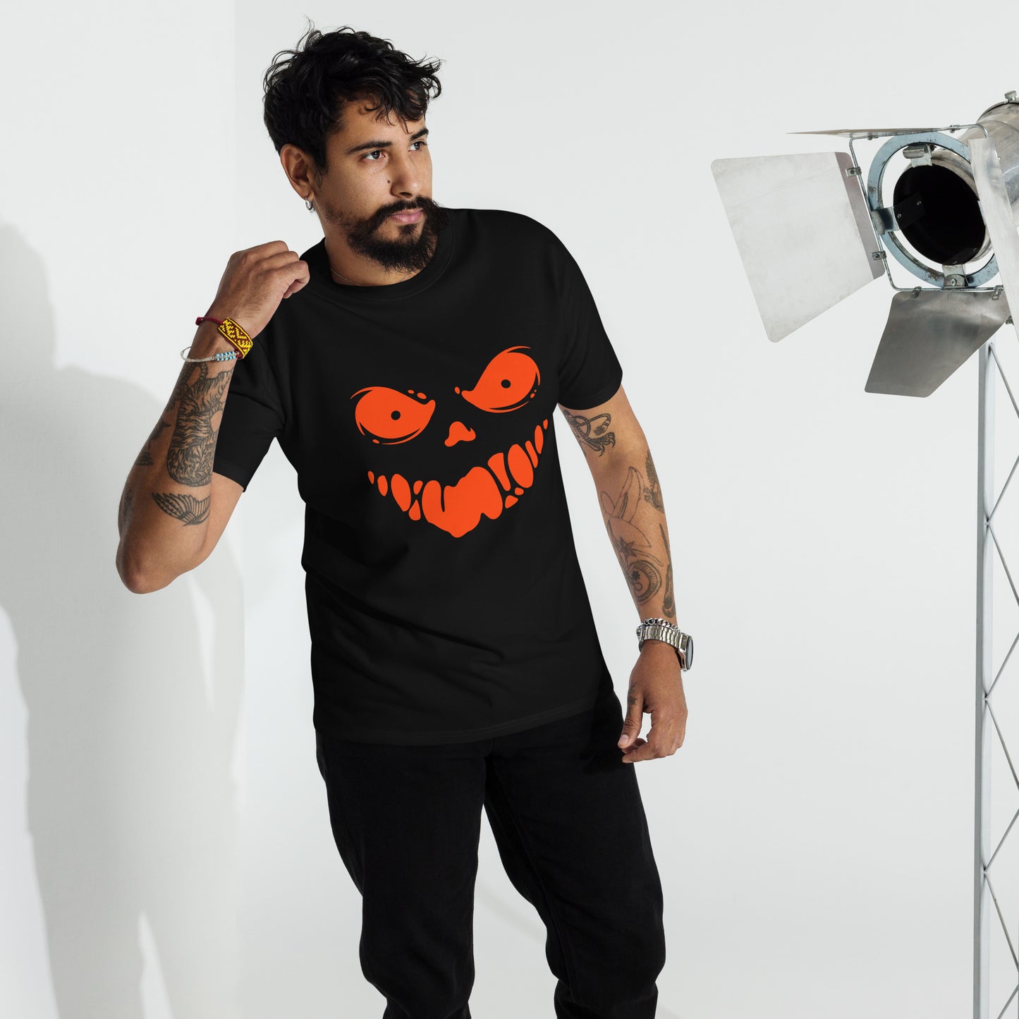 Spooky Ghost Face Unisex Premium Heavyweight Tee