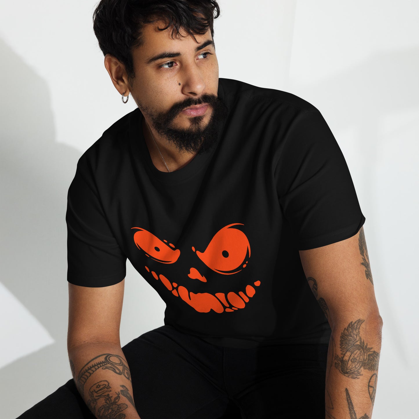 Spooky Ghost Face Unisex Premium Heavyweight Tee