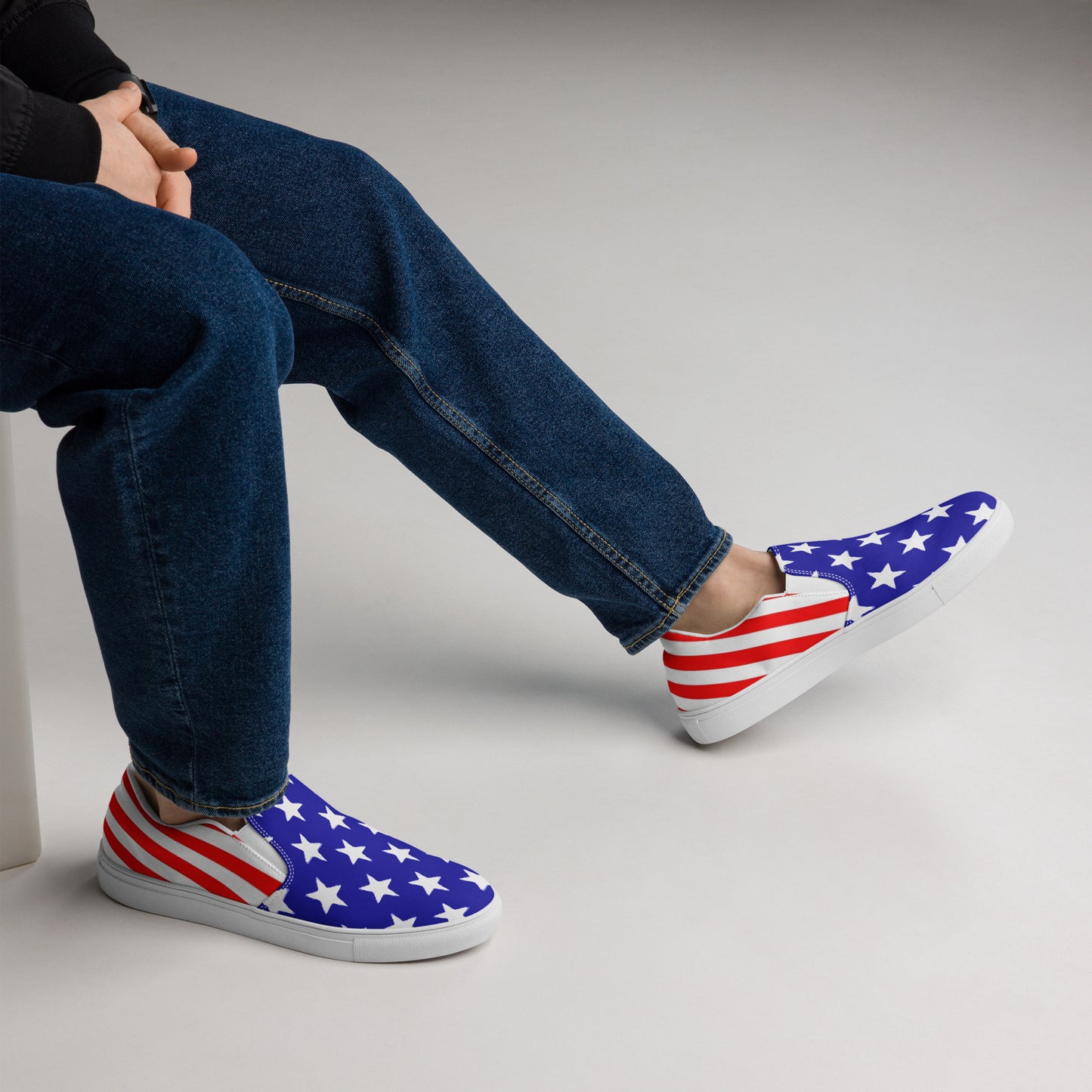 Stars and Stripes Men’s Slip-on Canvas Shoes