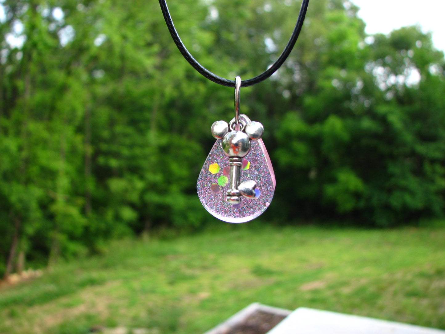 Mouse Ears Key Charm Necklace