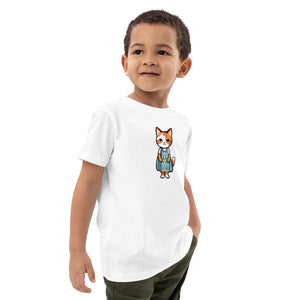 Cat in an Apron Dress Organic Cotton Kids' T-shirt